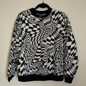 Small target (wild fable) sweatshirt funky b&w